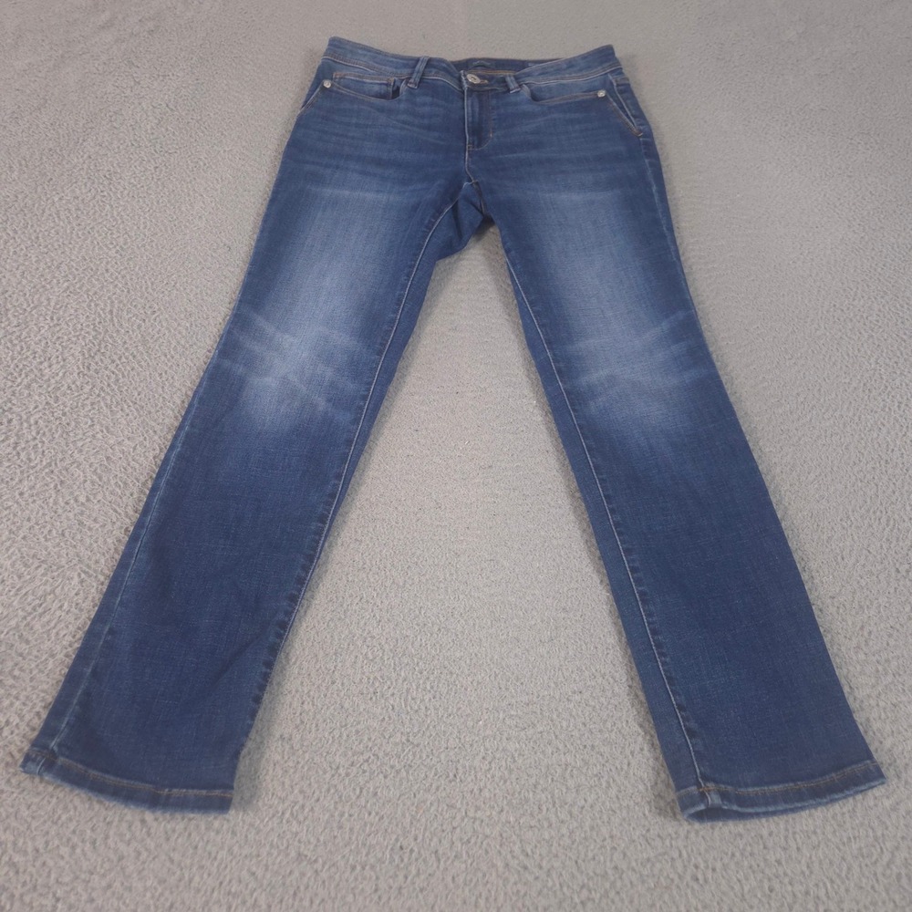 J. Jill Jeans Womens 4 Blue Authentic Fit Slim Ankle Tencel Stretch Denim Pants